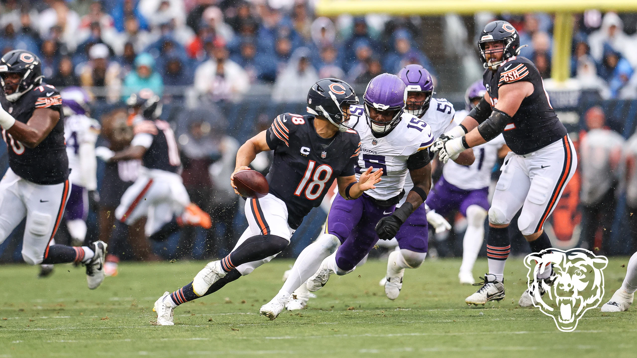 Bears 3, Vikings 9: la ofensiva se apaga y Caleb Williams sale lesionado